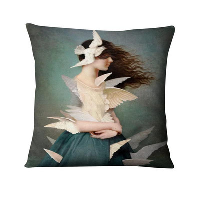 Otthoni Párnák Dekoráció Nordic Dreaming Girls Párna Dekoratív Párna Almofadas Decorativas Para Sofa Dob párna 45*45cm