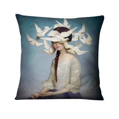 Otthoni Párnák Dekoráció Nordic Dreaming Girls Párna Dekoratív Párna Almofadas Decorativas Para Sofa Dob párna 45*45cm
