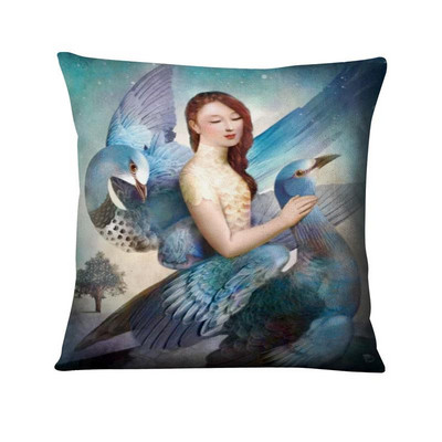 Otthoni Párnák Dekoráció Nordic Dreaming Girls Párna Dekoratív Párna Almofadas Decorativas Para Sofa Dob párna 45*45cm