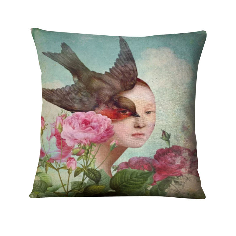 Otthoni Párnák Dekoráció Nordic Dreaming Girls Párna Dekoratív Párna Almofadas Decorativas Para Sofa Dob párna 45*45cm