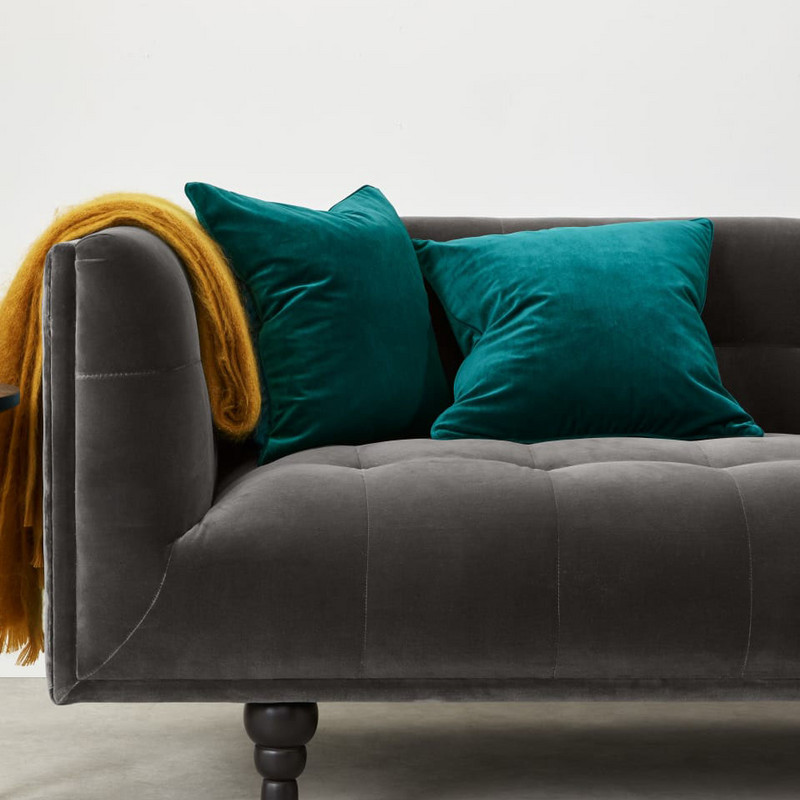 Bársonyos hangulatos párnahuzat autósüléshez dekoratív párnák smaragdzöld kanapé párnahuzat 40x40 Housse De Coussin lakberendezés