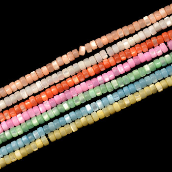 2x3,5 мм естествени мъниста Heishi Свободни малки крушови мъниста Боядисани чаровни мъниста за изработка на бижута Колиета Гривни Обеци
