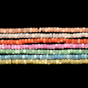 2x3,5mm Φυσικές χάντρες Heishi Χαλαρές μικρές χάντρες αχλαδιού Βαμμένες χάντρες γοητείας από κοχύλι για κοσμήματα Βραχιόλια κολιέ Σκουλαρίκια