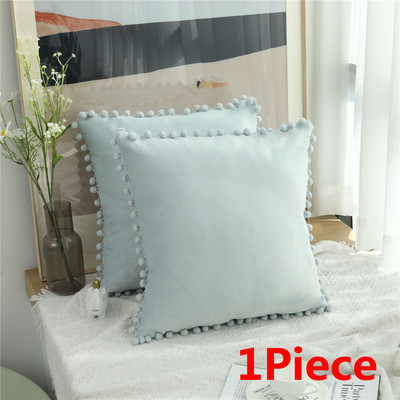 Új bársonyos pompon golyós bojt párnahuzat egyszínű dobó párnahuzat kanapéhoz lakberendezési ágyéki párnahuzat 45x45cm 30x50cm