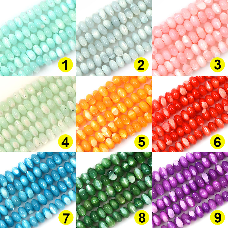 4,5 mm prirodne Heishi perle labave male perle kruške obojene perle šarm školjke za izradu nakita ogrlice narukvice naušnice