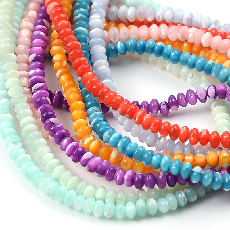 4,5 mm prirodne Heishi perle labave male perle kruške obojene perle šarm školjke za izradu nakita ogrlice narukvice naušnice