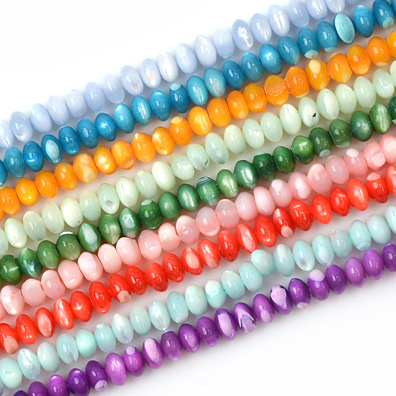 4,5 mm prirodne Heishi perle labave male perle kruške obojene perle šarm školjke za izradu nakita ogrlice narukvice naušnice