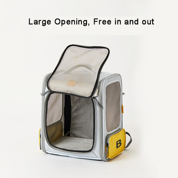 Επεκτάσιμη φορητή τσάντα πλάτης για κουτάβια κατοικίδιων ζώων Σακίδιο πλάτης μεταφοράς γάτας Πτυσσόμενη αναπνεύσιμη τσάντα εξωτερικού χώρου για μεταφορά γάτας κάτω των 6 κιλών