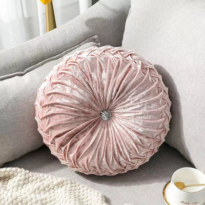 Pastoralni stil Okrugli jastuk za sjedalo/naslon Jastuk za kauč Jastuk za kauč od baršunaste tkanine Pouf za bacanje Cojines Decorativos Para Sofa