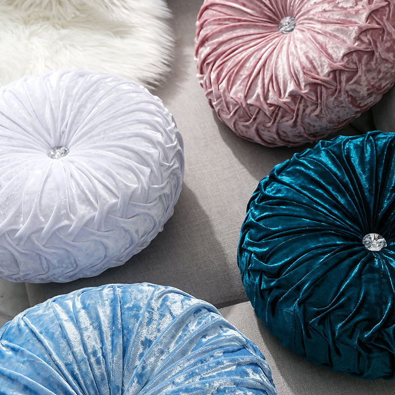 Pastoralni stil Okrugli jastuk za sjedalo/naslon Jastuk za kauč Jastuk za kauč od baršunaste tkanine Pouf za bacanje Cojines Decorativos Para Sofa