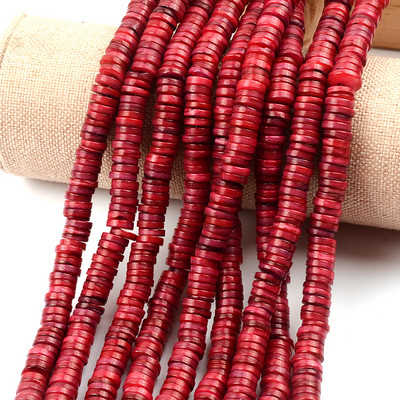 Mărgele distanțiere cu mărgele Heishi din coajă naturală de 7-8 mm Mărgele din coajă naturală de culoare vopsită pentru realizarea de bijuterii, brățări sau colier