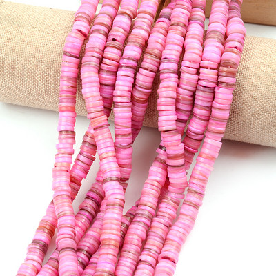 Mărgele distanțiere cu mărgele Heishi din coajă naturală de 7-8 mm Mărgele din coajă naturală de culoare vopsită pentru realizarea de bijuterii, brățări sau colier