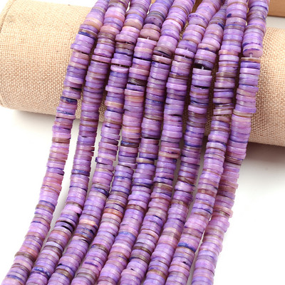 Mărgele distanțiere cu mărgele Heishi din coajă naturală de 7-8 mm Mărgele din coajă naturală de culoare vopsită pentru realizarea de bijuterii, brățări sau colier