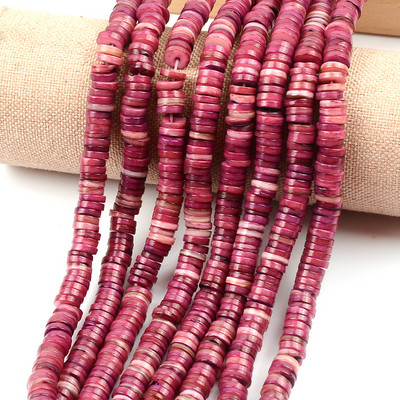 Mărgele distanțiere cu mărgele Heishi din coajă naturală de 7-8 mm Mărgele din coajă naturală de culoare vopsită pentru realizarea de bijuterii, brățări sau colier