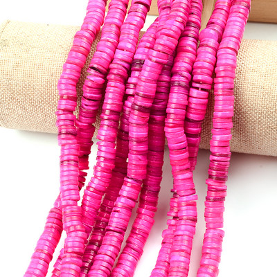 Mărgele distanțiere cu mărgele Heishi din coajă naturală de 7-8 mm Mărgele din coajă naturală de culoare vopsită pentru realizarea de bijuterii, brățări sau colier