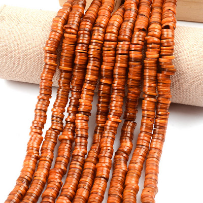 Mărgele distanțiere cu mărgele Heishi din coajă naturală de 7-8 mm Mărgele din coajă naturală de culoare vopsită pentru realizarea de bijuterii, brățări sau colier