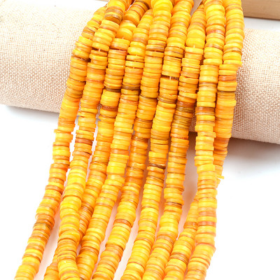 Mărgele distanțiere cu mărgele Heishi din coajă naturală de 7-8 mm Mărgele din coajă naturală de culoare vopsită pentru realizarea de bijuterii, brățări sau colier