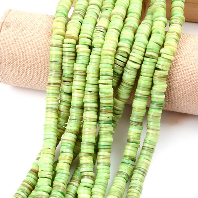 Mărgele distanțiere cu mărgele Heishi din coajă naturală de 7-8 mm Mărgele din coajă naturală de culoare vopsită pentru realizarea de bijuterii, brățări sau colier