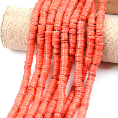 Mărgele distanțiere cu mărgele Heishi din coajă naturală de 7-8 mm Mărgele din coajă naturală de culoare vopsită pentru realizarea de bijuterii, brățări sau colier