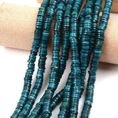 Mărgele distanțiere cu mărgele Heishi din coajă naturală de 7-8 mm Mărgele din coajă naturală de culoare vopsită pentru realizarea de bijuterii, brățări sau colier