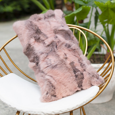 CX-D-17 Ukrasni jastuci za kauč, moderna jastučnica od pravog zečjeg krzna, jeftini dizajn