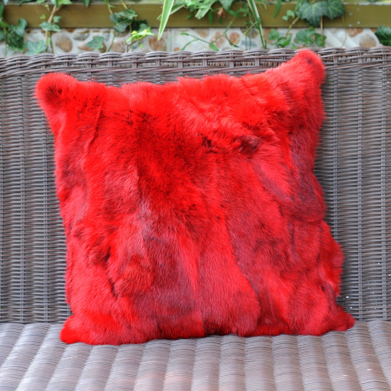 CX-D-17 Ukrasni jastuci za kauč, moderna jastučnica od pravog zečjeg krzna, jeftini dizajn