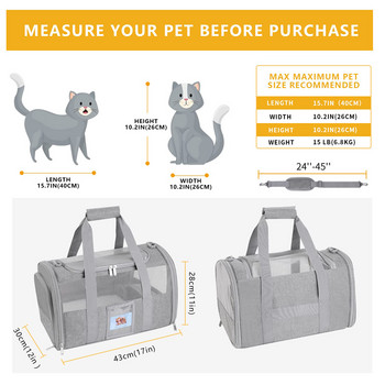 Benepaw Durable Dog Cat Carrier Скрита сгъваема купа за храна Удобна чанта за носене на домашни любимци за коте Кученце Мека вълнена подложка