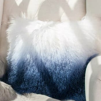 CX-D-04 Σούπερ μαλακό βελούδινο κάλυμμα μαξιλαριού καθίσματος Πραγματικό μογγολικό αρνίσιο γούνα χαριτωμένο κάλυμμα μαξιλαριού καρέκλας