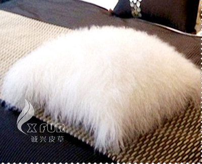 CX-D-04 Super mekana plišana navlaka za jastuk za sjedalo od pravog mongolskog janjećeg krzna slatka navlaka za jastuk za stolicu