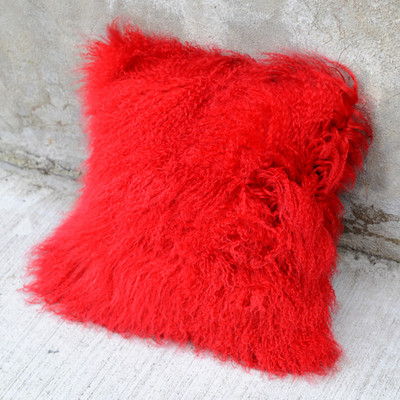 CX-D-04 Super mekana plišana navlaka za jastuk za sjedalo od pravog mongolskog janjećeg krzna slatka navlaka za jastuk za stolicu