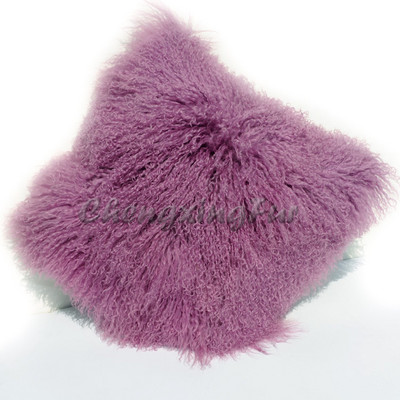 CX-D-04 Super mekana plišana navlaka za jastuk za sjedalo od pravog mongolskog janjećeg krzna slatka navlaka za jastuk za stolicu