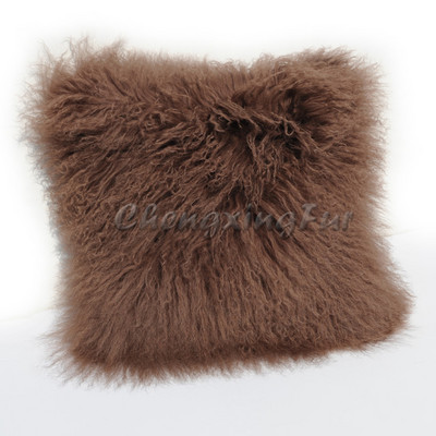 CX-D-04 Super mekana plišana navlaka za jastuk za sjedalo od pravog mongolskog janjećeg krzna slatka navlaka za jastuk za stolicu