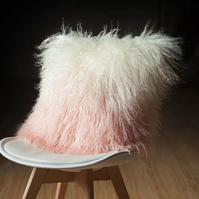 CX-D-04 Super mekana plišana navlaka za jastuk za sjedalo od pravog mongolskog janjećeg krzna slatka navlaka za jastuk za stolicu