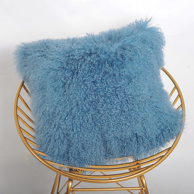 CX-D-04 Super mekana plišana navlaka za jastuk za sjedalo od pravog mongolskog janjećeg krzna slatka navlaka za jastuk za stolicu