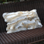 Besplatna dostava CX-D-59 40x60cm Jastučnica od zečjeg krzna prirodne smeđe boje ~Dropska dostava