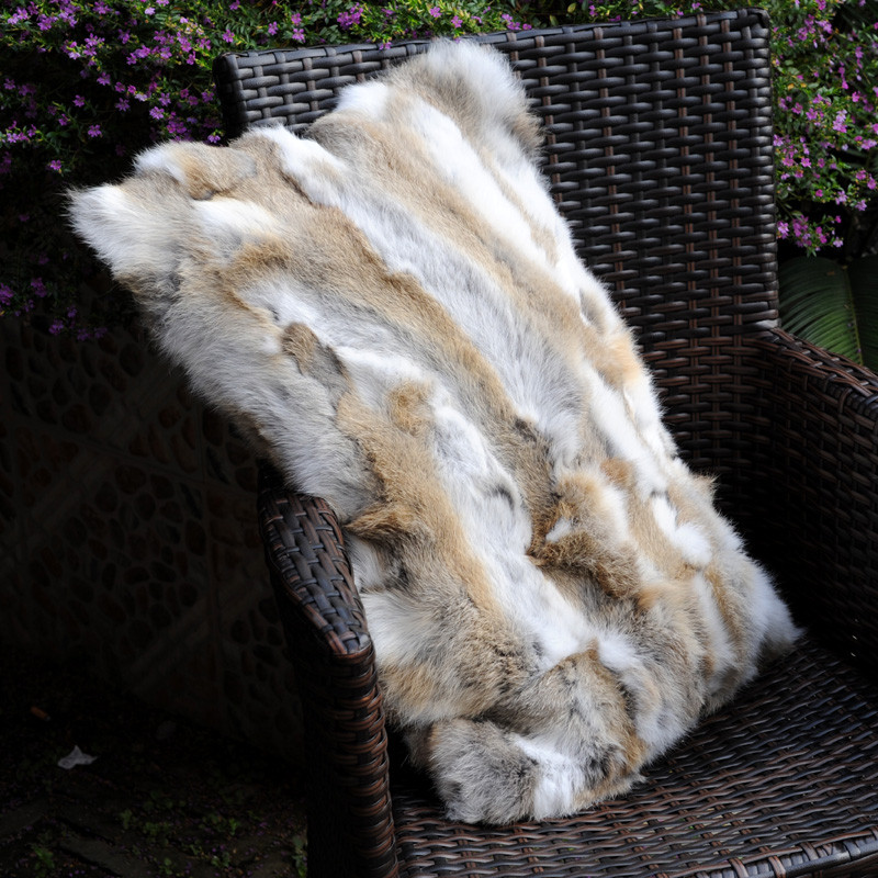 Besplatna dostava CX-D-59 40x60cm Jastučnica od zečjeg krzna prirodne smeđe boje ~Dropska dostava