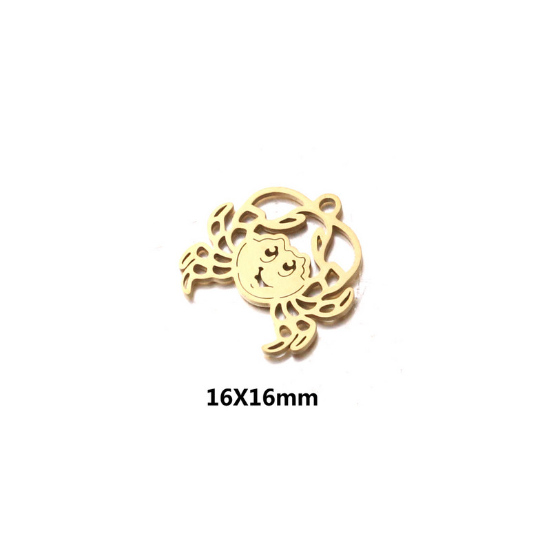 5 kom/lot Morske školjke od nehrđajućeg čelika Privjesci Ocean Privjesci Morska zvijezda Anklet Narukvica Ogrlica DIY Ručno izrađeni dodaci Obrt