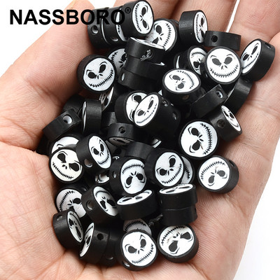 Halloween Series Devil Head Polymer Clay Beads Skulls Shape Loose Spacer Beads for Jewelry Making DIY jewelry αξεσουάρ