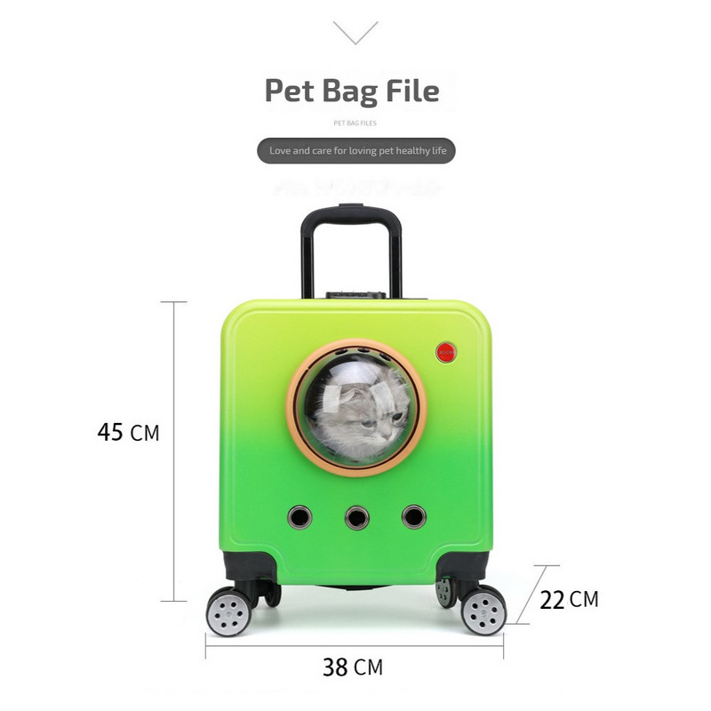 Torba za mačke Prijenosna kolica za kućne ljubimce Pas Mačka Prtljaga PC Velikog kapaciteta Brava s kodiranom bravom Torbica za letenje Nosači za prijevoz mačaka za kućne ljubimce