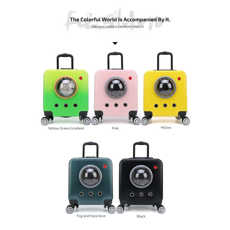 Torba za mačke Prijenosna kolica za kućne ljubimce Pas Mačka Prtljaga PC Velikog kapaciteta Brava s kodiranom bravom Torbica za letenje Nosači za prijevoz mačaka za kućne ljubimce