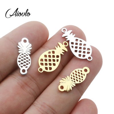 5 kom/lot Zlatna narukvica s konektorom od nehrđajućeg čelika u obliku ananasa DIY Nalaz za nakit Komponente Metalne naušnice za izradu dodataka