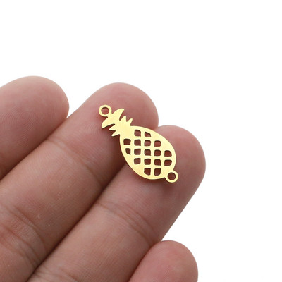 5 kom/lot Zlatna narukvica s konektorom od nehrđajućeg čelika u obliku ananasa DIY Nalaz za nakit Komponente Metalne naušnice za izradu dodataka