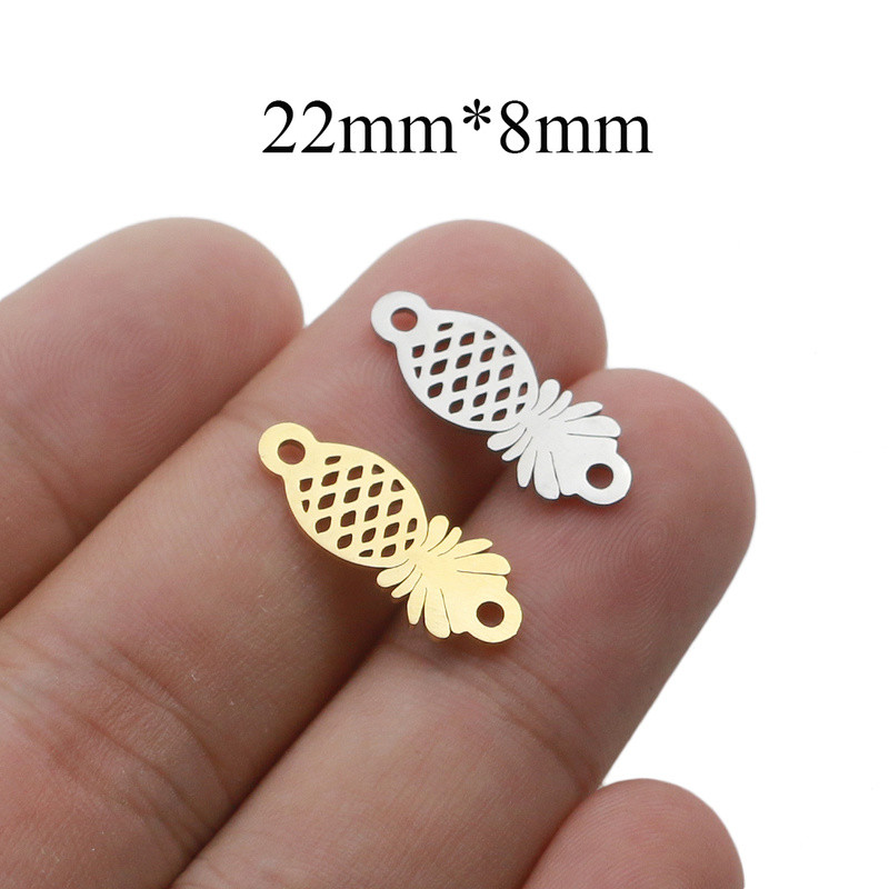 5 kom/lot Zlatna narukvica s konektorom od nehrđajućeg čelika u obliku ananasa DIY Nalaz za nakit Komponente Metalne naušnice za izradu dodataka