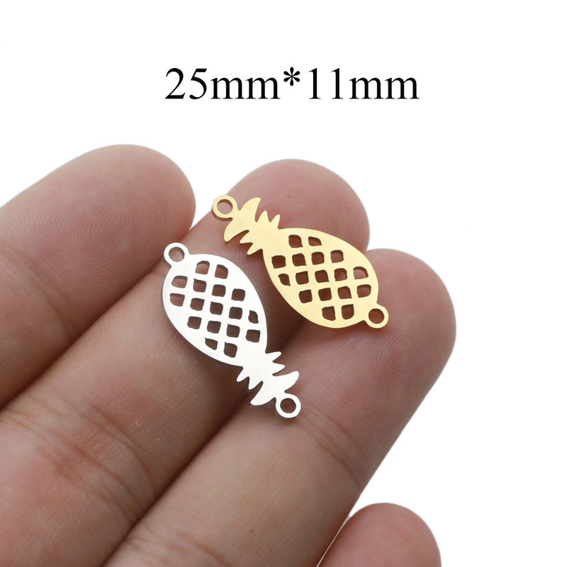 5 kom/lot Zlatna narukvica s konektorom od nehrđajućeg čelika u obliku ananasa DIY Nalaz za nakit Komponente Metalne naušnice za izradu dodataka