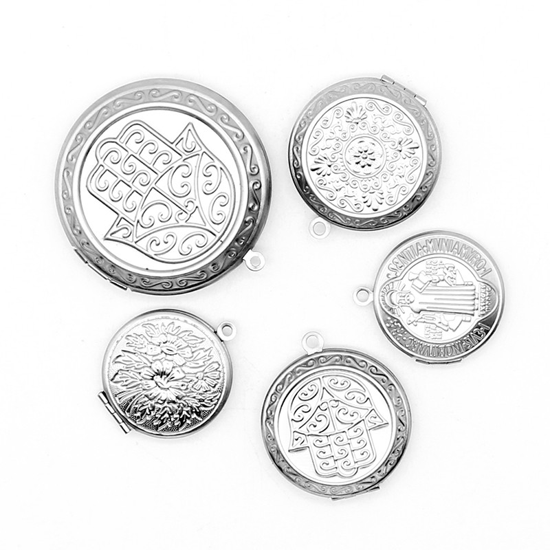 Σχέδια από ανοξείδωτο χάλυβα Σκαλιστά Στρογγυλή Κορνίζα Κρεμαστό Κολιέ Γούρια Κολιέ μενταγιόν Γυναικεία Ανδρικά κοσμήματα Προμήθειες κατασκευής