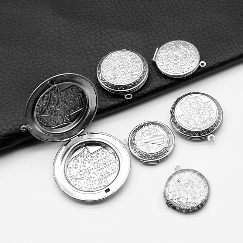 Σχέδια από ανοξείδωτο χάλυβα Σκαλιστά Στρογγυλή Κορνίζα Κρεμαστό Κολιέ Γούρια Κολιέ μενταγιόν Γυναικεία Ανδρικά κοσμήματα Προμήθειες κατασκευής