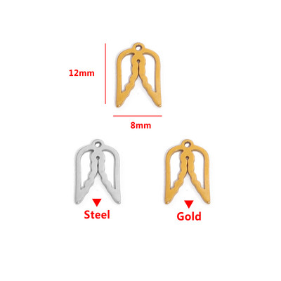 20 komada kruna od nehrđajućeg čelika, leptir od perja, više stilova, privjesak s malim listovima, DIY ogrlica, narukvica za izradu nakita