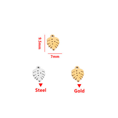 20 komada kruna od nehrđajućeg čelika, leptir od perja, više stilova, privjesak s malim listovima, DIY ogrlica, narukvica za izradu nakita