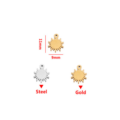 20 komada kruna od nehrđajućeg čelika, leptir od perja, više stilova, privjesak s malim listovima, DIY ogrlica, narukvica za izradu nakita