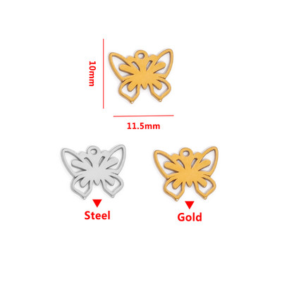 20 komada kruna od nehrđajućeg čelika, leptir od perja, više stilova, privjesak s malim listovima, DIY ogrlica, narukvica za izradu nakita